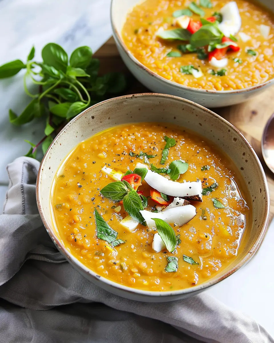 Speedy Coconut Lentil Soup