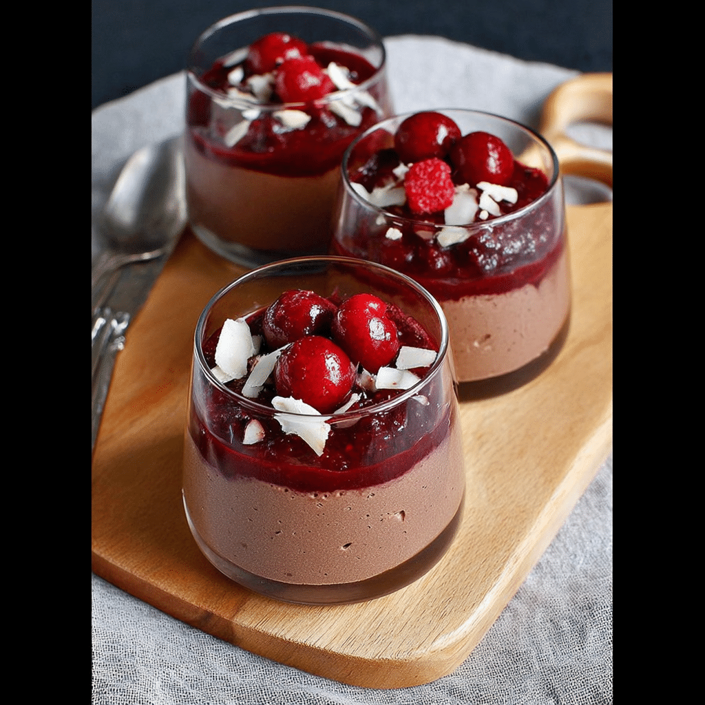 Dark Chocolate & Cherry Mousse (Dairy-Free)