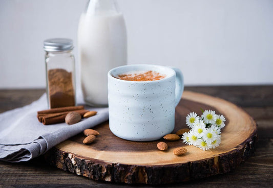 Warm Almond Milk with Cinnamon & Honey