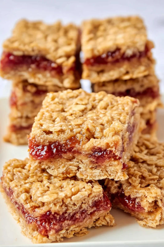 Peanut Butter & Jam Oat Bars