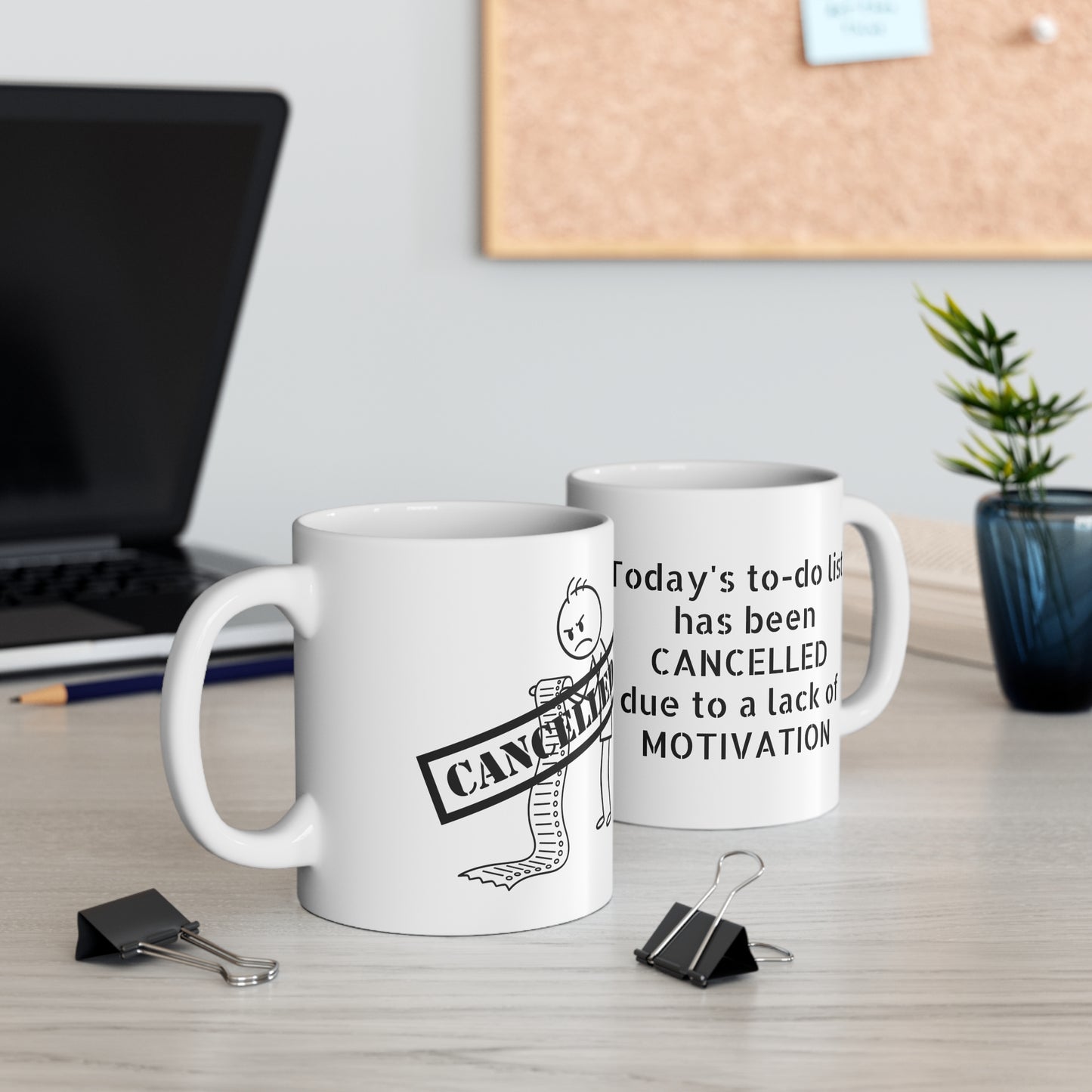 "To-Do List Cancelled Due to Lack of Motivation" Mug | Anxiously Ever After