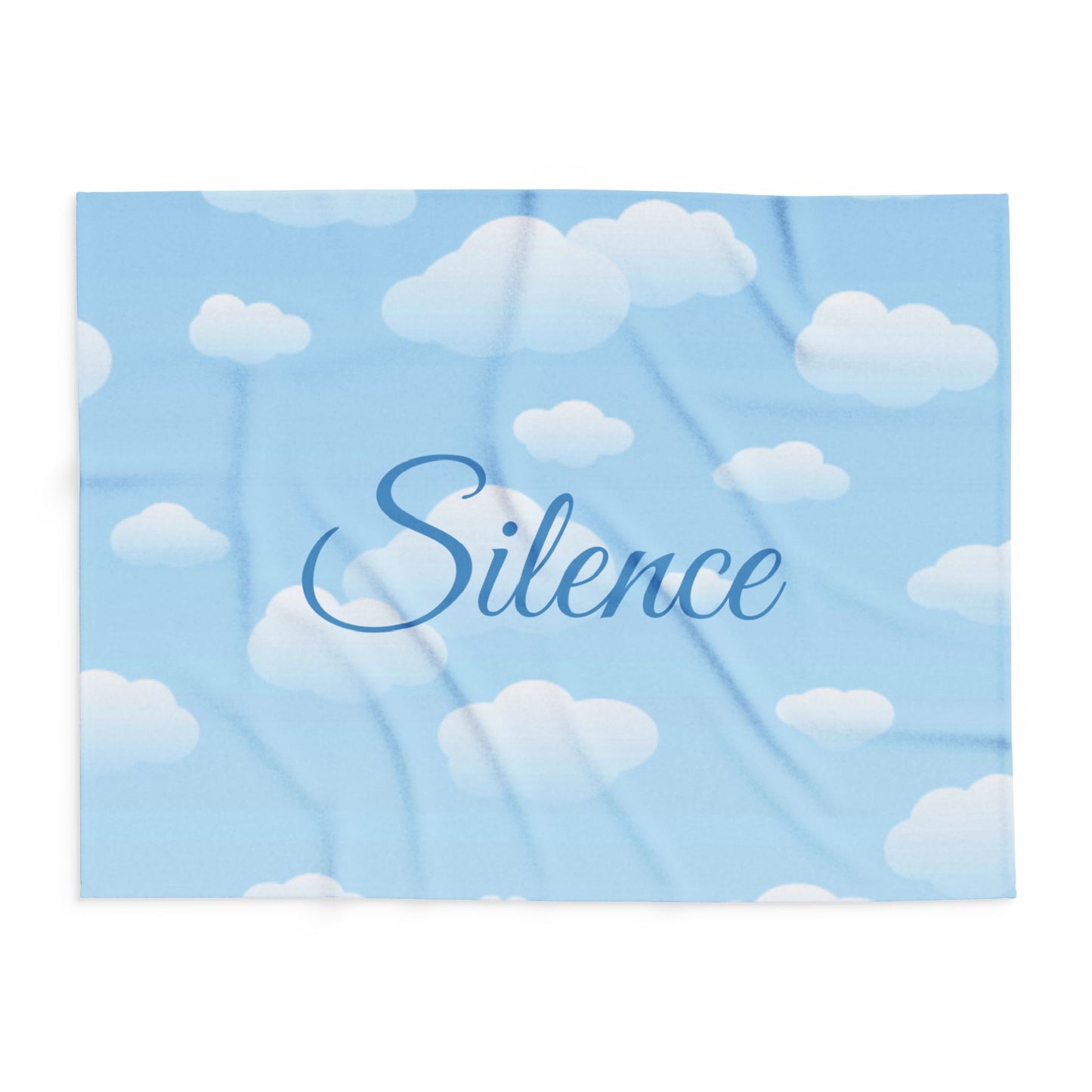 Silence Cloud Fleece Blanket — Soft Blue Sky Throw