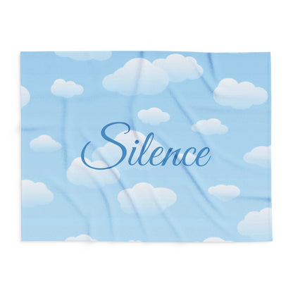 Silence Cloud Fleece Blanket — Soft Blue Sky Throw
