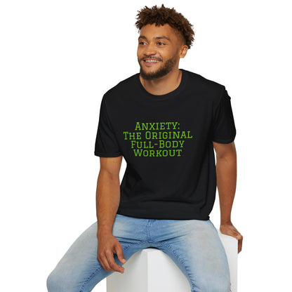"Anxiety: The Original Full-Body Workout" T-Shirt | Anxiously Ever After