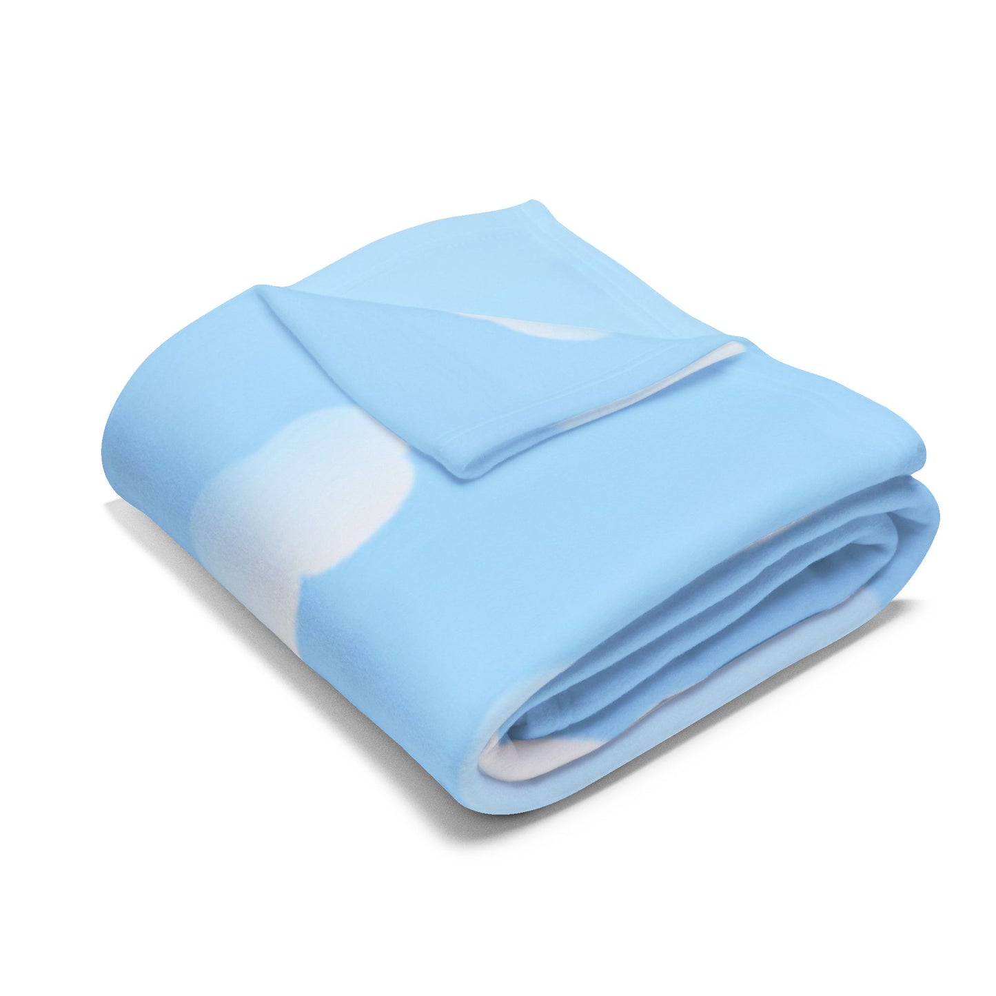 Silence Cloud Fleece Blanket — Soft Blue Sky Throw