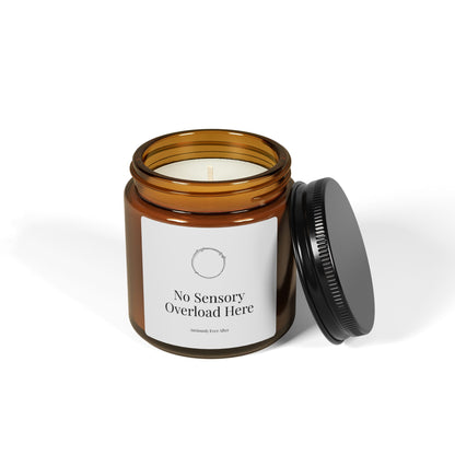 "No Sensory Overload Here" Unscented Soy Wax Candle | Anxiously Ever After