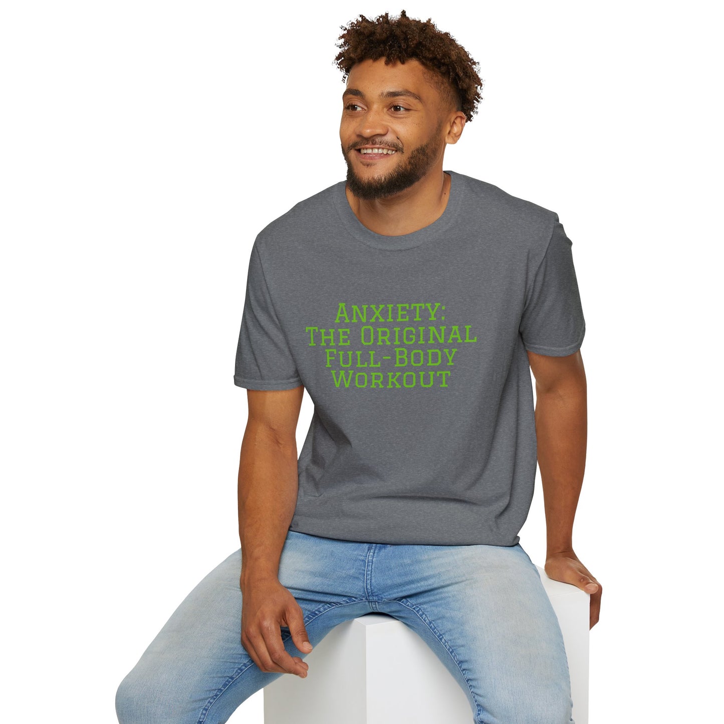 "Anxiety: The Original Full-Body Workout" T-Shirt | Anxiously Ever After