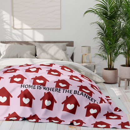 "Home Is Where the Blanket Is" Blanket | Anxiously Ever After