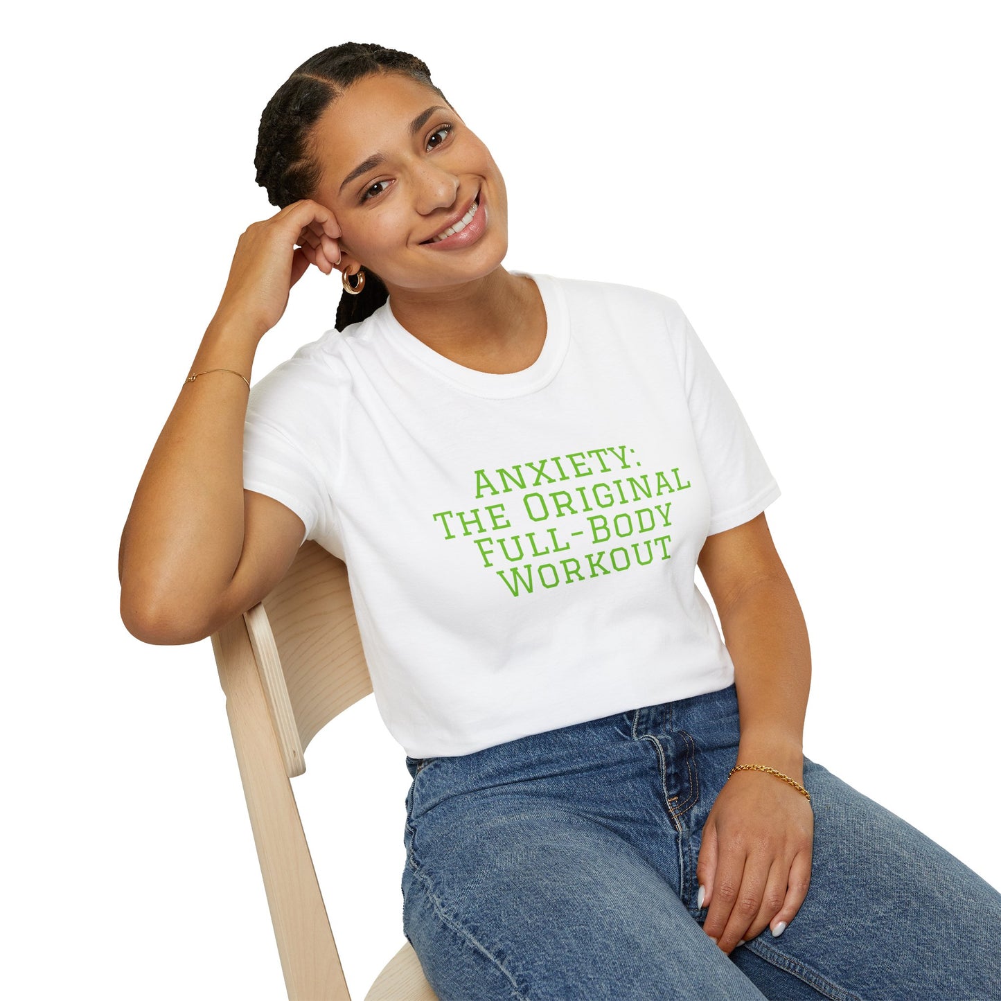 "Anxiety: The Original Full-Body Workout" T-Shirt | Anxiously Ever After