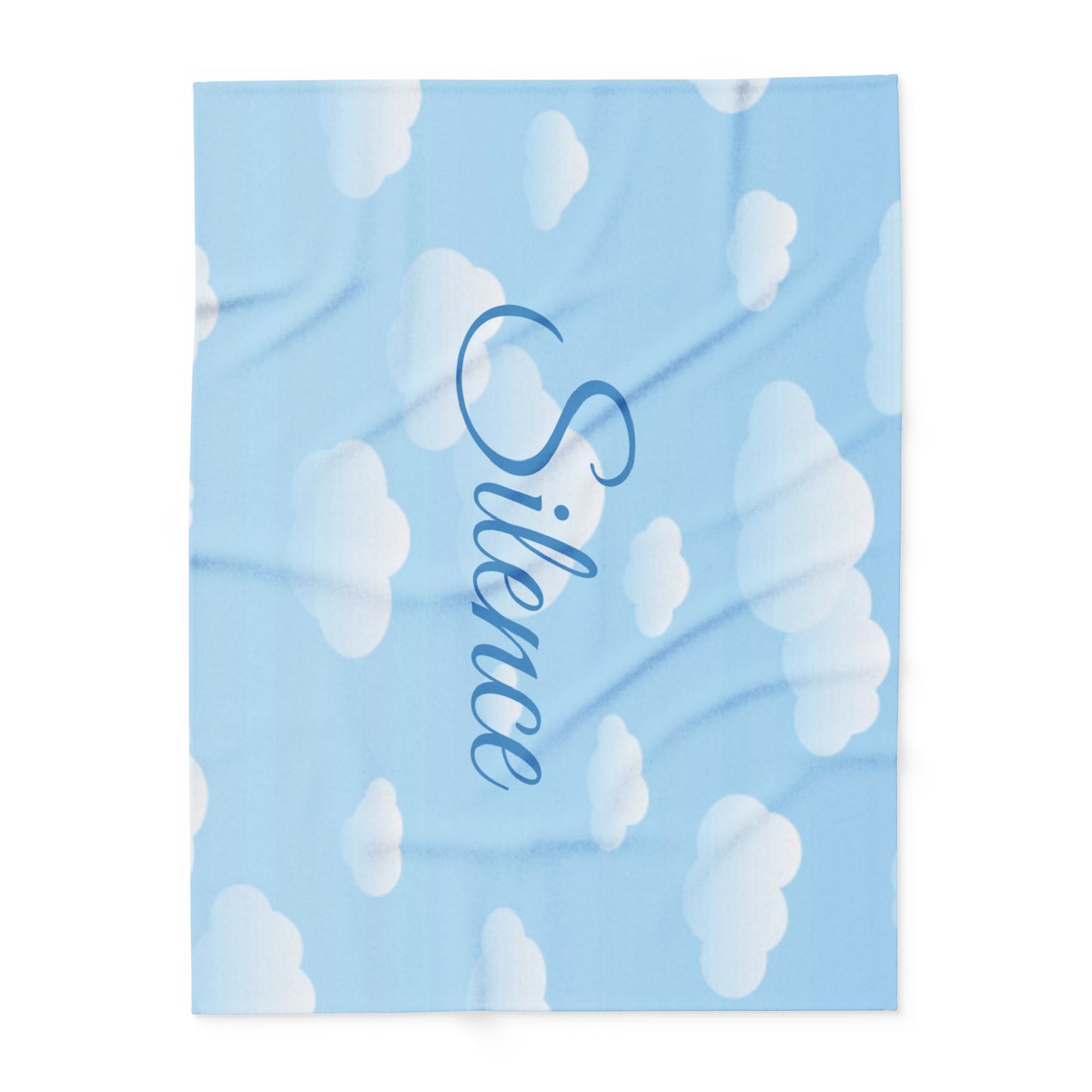 Silence Cloud Fleece Blanket — Soft Blue Sky Throw