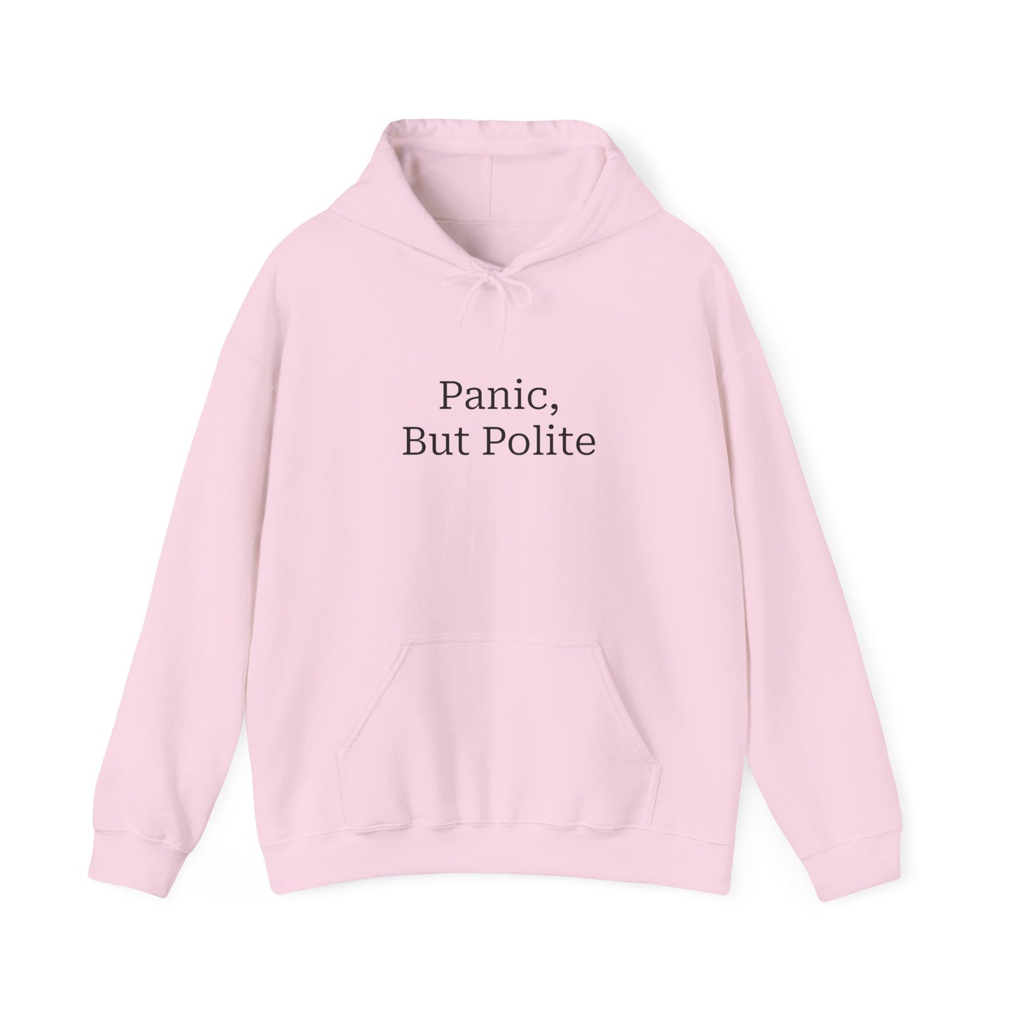 "Panic, But Polite" Hoodie | Anxiously Ever After