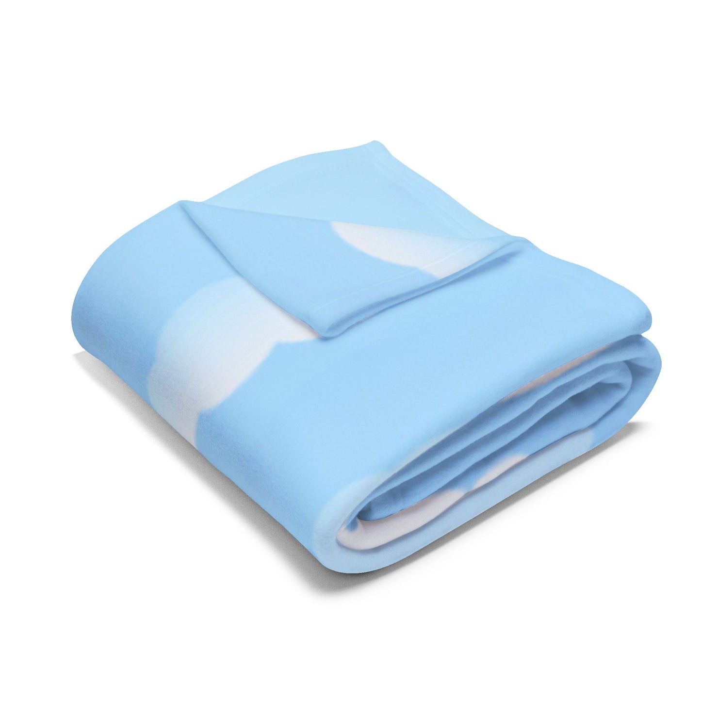 Silence Cloud Fleece Blanket — Soft Blue Sky Throw