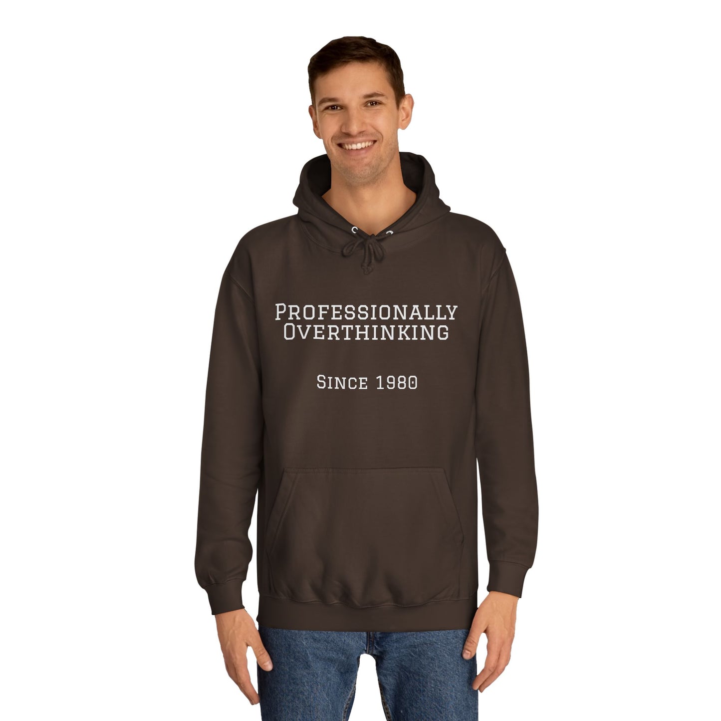 "Professionally Overthinking Since 1980" Hoodie | Anxiously Ever After